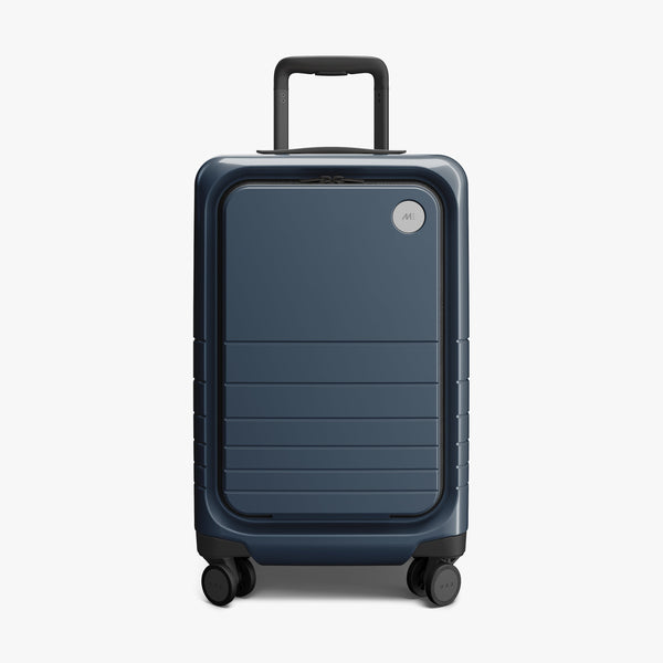 Arles Blue (Glossy) | Front view of Carry-On Pro in Arles Blue